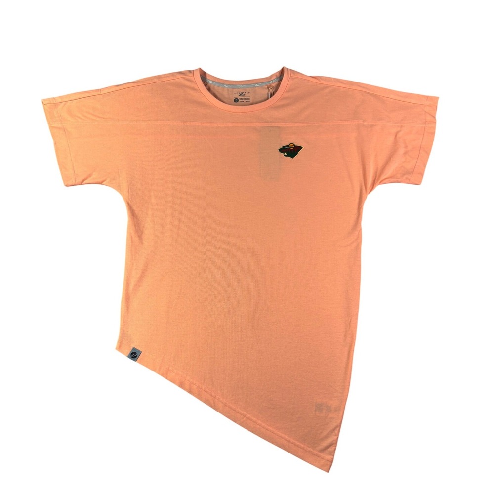 Levelwear Verve Minnesota Wild NHL Asymmetrical Peach T-Shirt Womens Medium NEW